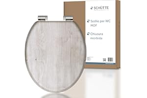 Schütte Lightwood 80192-A - Meccanismo di Chiusura Rallentata in Legno Con Anima, Con Motivo (Carico Massimo del Sedile WC 150 kg), Colore Legno