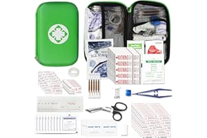 275Pcs Travel First Aid Kits for Car Emergency Preparedness Items Urgent Accident Essentials Kit Survival Gear Equipment Sports First Aid Kit for College Dorm Student, Home, Boat, Green YIDERBO