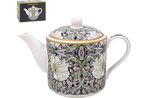 The Leonardo Collection William Morris Pimpernel Teapot for Kitchen | Lovely Kitchen Accessories for Home | Without Tea Strainer Tea Pot for Everyday Use | New Durable Tea Pots for Home & Office