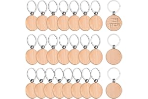 DAJMAIEZ 25 Pezzi Portachiavi in Legno Personalizzato