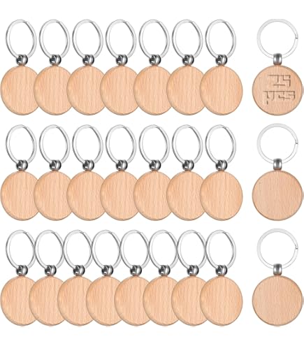 Dischi Di Legno Naturali - 100 Pezzi Con Foro E Anelli, Spessore 4mm Per Fai Da Te - Foto 11