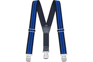 Buyless Fashion Tirantes resistentes hombres - Correas de 122 cm 3.81 cm - En Y