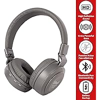 ROXO by 10 Wireless Bluetooth Headphone Memory Card,Aux and Equalizer Support (Grey)