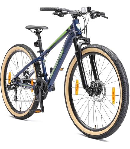 BIKESTAR Hardtail Aluminium Mountainbike 26 Zoll, 21 Gang Shimano Schaltung mit Scheibenbremse | 16 Zoll Rahmen MTB Erwachsenen- und Jugendfahrrad