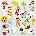 Baker Ross Holy Week Foam Stickers - Pack of 120, Christian Crafts for Kids (AT574)