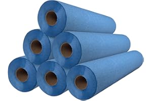 MUNTRADE Papel Camilla Parafinado Antigoteo Azul | 60 cm x 70 m (6 Rollos Sin Precorte)