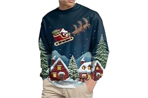 GENERIC Men's Christmas Horns Fairisle Cable Knitted Mock Quarter Zip Xmas Jumper Ugly Sweatshirts Novelty Knitwear Top Long Sleeve Crew Neck Sweaters | Xmas Jumpers | Santa Sweatshirt | Festive Sweater