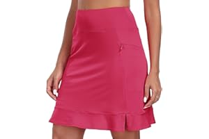 MoFiz Women's Tennis Skirt Pleated Golf Skorts High Waisted with Pockets Inner Shorts Athletic Skirts for Workout Sports Casual