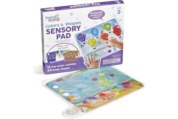 Learning Resources Tablette Sensorielle Couleurs et Formes – Jouet Tactile Motricité Fine – 16 Activités – Dès 3 Ans