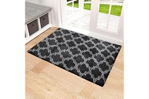 KAZAMI Soft Rugs Living Room Large Fluffy Rug Shaggy Rug Area Rugs Modern Floor Carpet for Bedroom Kids Rooms Decor (Grey white, 60×90cm)