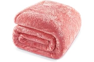 Whale Flotilla Manta Mullida de Sofá, Cálida Manta de Forro Polar para Cama, Muy Suave y Acogedora, 150 x 200 cm, Rosa