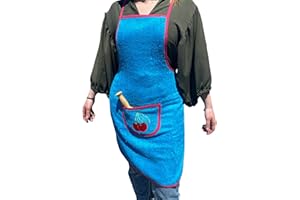 SaoTi Pack de 1,4 u 8 Delantales de Rizo/Toalla, Fabricados 100% en Algodón, frutas bordadas, ideal para secar.Marca Española