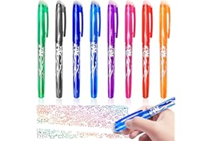 Eurtes Radierbarer Kugelschreiber, 8 Stück Farbe Tintenroller Radierbar Set 0.5mm Löschbare Gelschreiber, Nachfüllbarer Radierstift, Radierbare Stifte für Bürobedarf Schulsachen