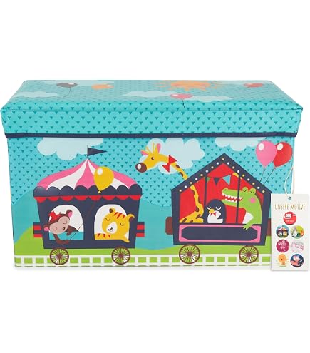Boîte De Rangement Enfants « Love Our Planet » - Motifs Animaux & Arc-en-Ciel (21.5x16x7.5 Cm)
