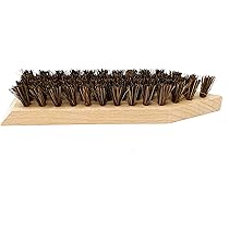 DELARA grote vuilborstel van hout met krachtige kokosvezels voor het verwijderen van grof vuil van schoenen, rubberlaarzen, wandellaarzen enz. - Made in Germany