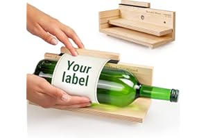 LT-NATURPRODUKTE Wizard Works LLC Etiquetar Botellas y Botes | Sencillo y preciso | Etiquetadora de Botellas y de Botes | Ajustable para Diferentes diámetros | Producto de Madera de Abedul | Fabricado en EE.UU.