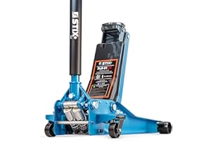 STIX Gato Hidráulico PLN-01 - Capacidad 3T, Perfil Bajo 75 mm, Altura Máxima 505 mm, Construcción Robusta, Doble Bomba, Ideal para Talleres y Uso Doméstico