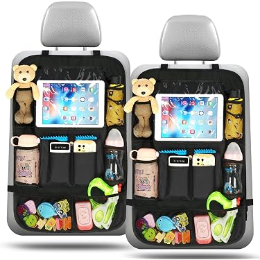 thumbnail image 2 of Car Backseat Organizer & Protector For Kids - 10 Pockets, Waterproof, Easy To Clean | Kick Mat For Back Of Car Seats 2 of 6