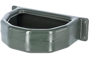 Kerbl 324825 - Mangiatoia semicircolare in plastica, Colore: Verde