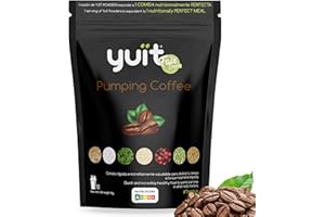 YUÏT - Substitut de repas - Shake protéiné - 35g de protéines en poudre + Probiotiques - Aliment 100% naturel - Shake diététique rassasiant - Supplément vitamines, minéraux - Pumping Coffee - 1 kg