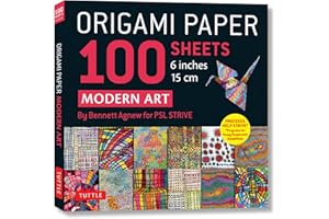 Origami Paper 100 Sheets Modern Art 6" 15 Cm: Art by Bennett Agnew for Psl Strive: Double-sided Sheets Printed With 12 Different Designs (Instructions for 5 Projects)