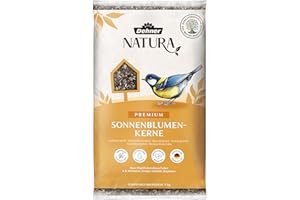 Dehner Natura Premium Wildvogelfutter, Sonnenblumenkerne, Ganzjahresfutter proteinreich / energiereich, hochwertiges Vogelfutter für Wildvögel, 5 kg