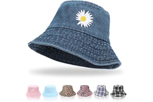 Keho Bucket Hats Women - Reversible Cotton Summer Beach Sun Hats Foldable Fisherman Hat for Travel Beach Hiking UK