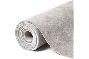 Babnecl Suede Auto Headliner Fabric 38" L × 60" W with Foam Backing - Tube Packaging - Light Grey Interior Replacement Material for Car/Truck/SUV/RV Roof - Home Repair/DIY Headliner Material