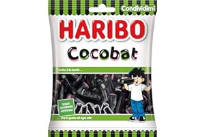 Haribo Cocobat, Caramelle Gommose Ripiene, Gusto Liquirizia, Ideali per Feste e Dolci Momenti di Relax - 175gr