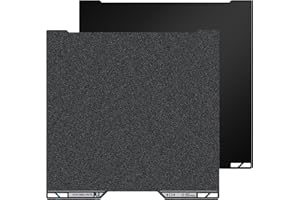 HIKUDIY Vassoio da costruzione in PEI nero 355x346 mm per Bambu Lab H2D, piastra flessibile in acciaio a molla con superficie liscia in PEI e superficie testurizzata in PEI per stampante 3D Bambulab