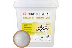 ‎PURE CHEMICAL BY CHOSA PURE CHEMICAL Zitronensäure Pulver 3kg - 100% Reines – vielseitiger Entkalker & Haushaltsreiniger – ideal zum Putzen, Entkalken & Kochen
