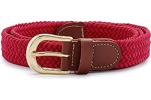 Streeze ceinture élastique pour femmes. 5 tailles. Extensible et tressée. 25 mm de largeur avec boucle en or de tailles XS-XL