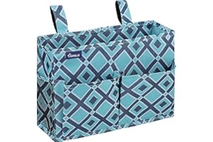 Surblue Caddy Hanging Organizer Storage Bag Pocket for Bunk and Hospital Beds, College Dorm Rooms, 4 Pockets