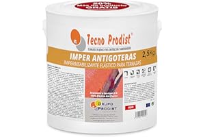 Tecno Prodist IMPER ANTIGOTERAS (2,5 Kg) ROJO Pintura Impermeabilizante elástica para Terrazas (A Rodillo o brocha)
