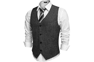 COOFANDY Chaleco de negocios informal para hombre, ligero, ajustado, para hombre