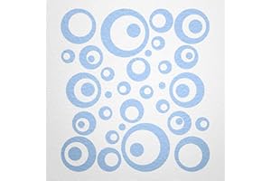 ‎WANDFEE WANDfee Wandtattoo Kreise Punkte 50 FARBWUNSCH I pastellblau I Wandaufkleber Aufkleber Kinderzimmer Fliesenaufkleber Badezimmer Küche