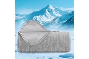 Uplayteck Coperta Estiva Fresca, Coperta Rinfrescante in Fibra di Bambù Morbido e Traspirante, Giapponese Arc-Chill Q-Max>0.36, Bifacciale Cooling Blanket per Letti, Divani e Viaggi (150x200cm)