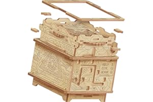 ESC WELT Orbital Box 3D Puzzle Erwachsene - 3 in 1 Puzzle Box Modellbau Escape Room Spiel Holzpuzzle - Geschenkbox Knobelspiel - Rätselbox 3D Holzpuzzle Erwachsene - Modellbausatz für Familie