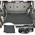 GAFAT J eep Wrangler JL 4XE Plug-in Hybrid 2021-2024 2025 Boot Mat, Wrangler 4xe 20232 Boot Liner Car Mats High Edge Original TPE 3D Scanner, Wrangler 2024 Accessoires [4-Seater]