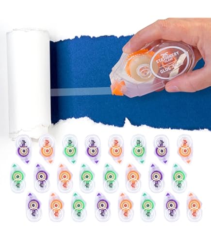 6 Rulli Di Nastro Biadesivo 8mm X 6m - Per Scrapbooking, Foto, Cartoline, Colorati (Blu, Verde, Rosa) - Foto 11