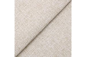 DESHOME Penelope 10 metri - Tessuto al Metro Idrorepellente stoffa resistente per divani, cuscini, tappezzeria (Bianco crema)