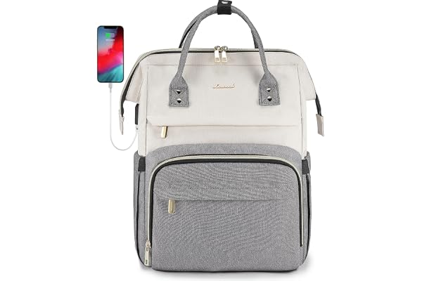 LOVEVOOK Sac a Dos Femme, Sac a Dos Feminin pour Ordinateur 15,6/17 Pouces, Sac Ados PC Portable pour Collège Affaire Travail Voyage, Sac à Dos