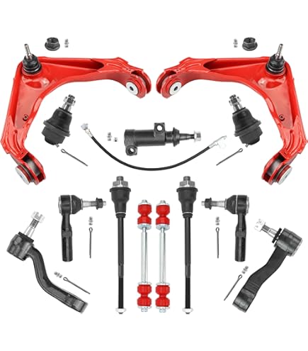 Kit de 13 piezas de brazo de control superior de suspensión delantera 4WD con poliuretano para Chevy Silverado GMC Sierra 1500, Suburban 1500 Tahoe Yukon/Yukon XL 1500, Avalanche 1500 Cadillac