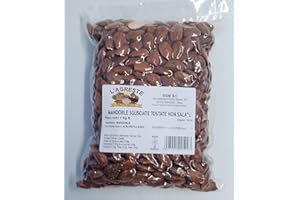 DRYFRUIT L'AGRESTE - MANDORLE SGUSCIATE TOSTATE SENZA SALE e SENZA OLIO - VARIETA' "TUONO" Origine SICILIA, ITALIA - PRIMA SCELTA - Confezione da 1 Kg sottovuoto salvafreschezza