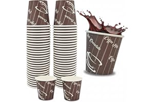 CAFFETTI 50 Bicchierini Caffè 75 ml Marroni, Bicchieri per Bevande Calde, Espresso, Tè, The, Cioccolata Monouso Usa e Getta, Asporto, Ufficio - 2.5 oz