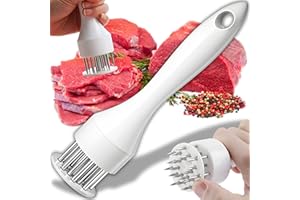 Retoo Fleischklopfer mit 21 Edelstahl-Klingen, Professionelle Meat Tenderizer, Fleisch Zartmacher, Manueller Steakhammer zum Zartmachen von Steak, Veal & Poultry in der Küche, Kochwerkzeug für Huhn