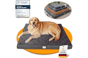 SYMPATIERISCH Orthopädisches Hundebett [Wasserdicht] - Die neue Lieblings-Hundematte deiner Fellnase, Rutschfestes Hundekissen, Hundekörbchen, Hundekorb, Bezug waschbar | Kleine bis große Hunde | 110x100x9 cm
