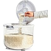 Zuhi Airtight Rice Storage Dispenser Container | Moisture-Proof BPA-Free Food Storage Jar for Rice, Cereals, Grains & Pulses 