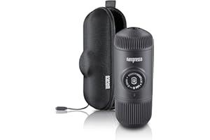 WACACO Nanopresso con S-custodia di Nanopresso, Macchina Caffè Portatile, Versione di Aggiornamento di Minipresso, Espresso Portatile, Caffe Viaggio, Azionabile Manualmente, Perfetto per il Campeggio