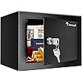 Bonsaii Safe Box with Key, Steel Construction Money 6.6L Small Safe Box for Home, Security for Cash Jewelry, 17x23x17 CM